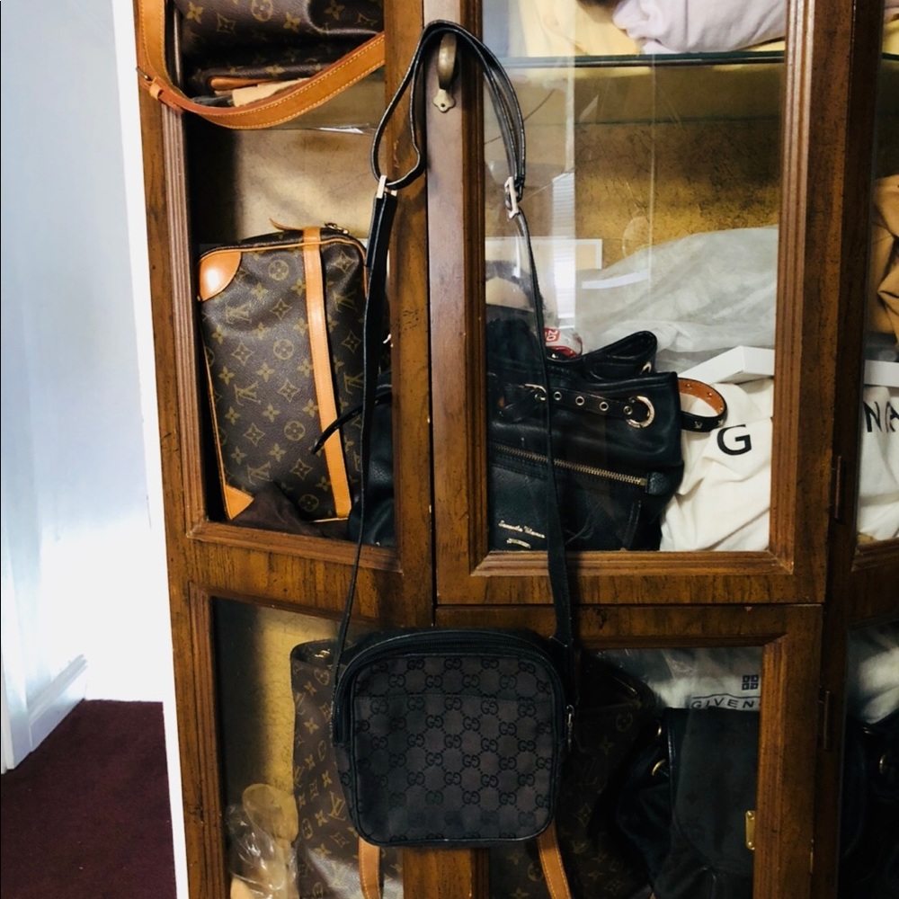 Authentic Gucci Mini Sling Bag Black Canvas